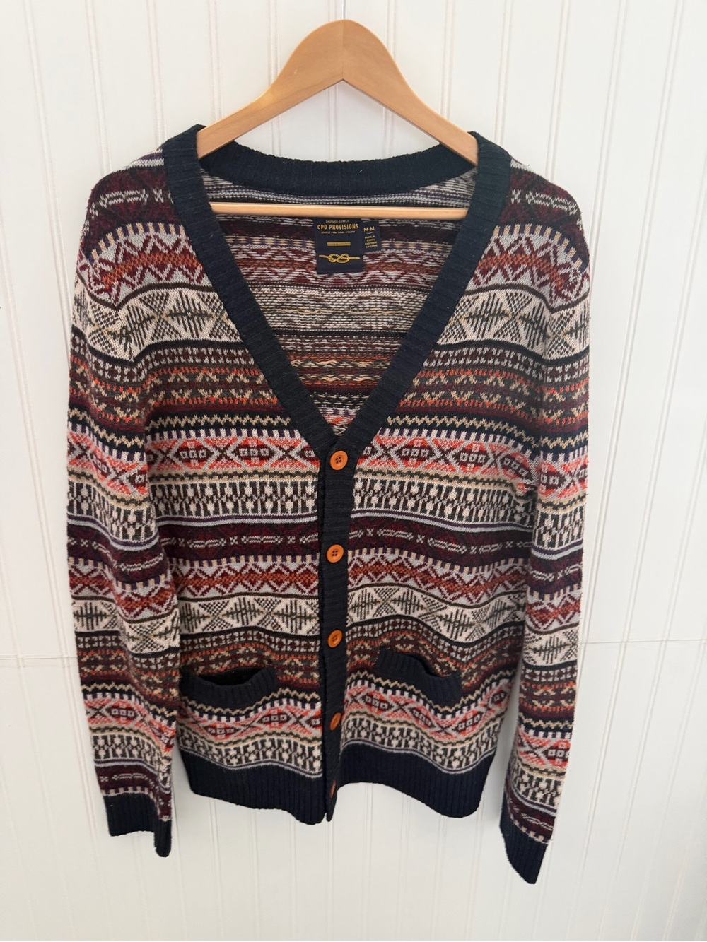 Classic Fair Isle V-Neck Cardigan Sweater - Multicolor